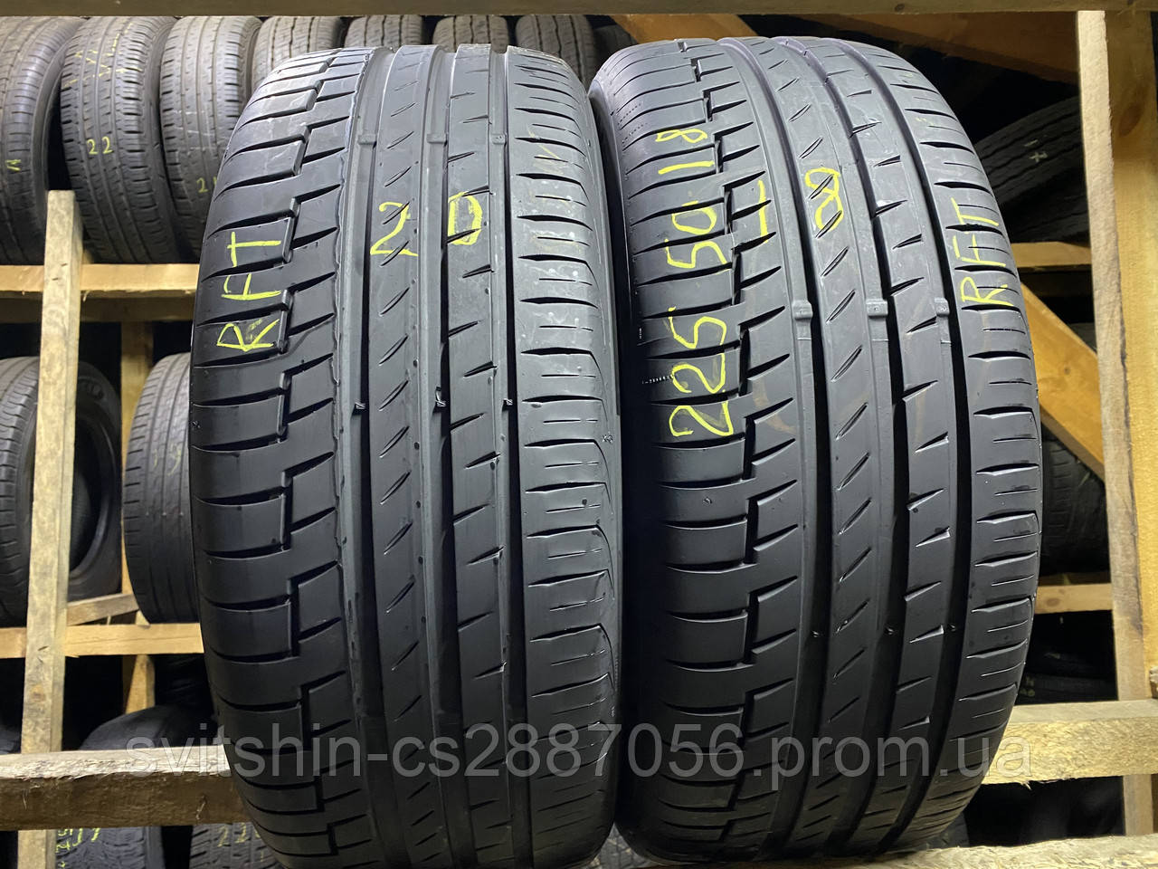 Шини літо 225/50R18 Continental PremiumContact6 6+мм RFT 2шт