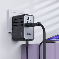 Мережевий зарядний пристрій Acefast Z1 PD75W GaN (3*USB-C+2*USB-A) Чорний, фото 3