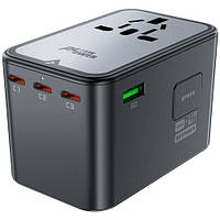 Сетевое зарядное устройство для Acefast Z1 PD75W GaN (3*USB-C+2*USB-A) Черный