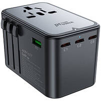 Мережевий зарядний пристрій Acefast Z1 PD75W GaN (3*USB-C+2*USB-A) Чорний, фото 7