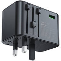 Мережевий зарядний пристрій Acefast Z1 PD75W GaN (3*USB-C+2*USB-A) Чорний, фото 4