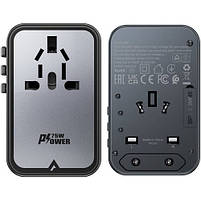 Мережевий зарядний пристрій Acefast Z1 PD75W GaN (3*USB-C+2*USB-A) Чорний, фото 11