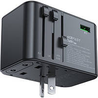 Мережевий зарядний пристрій Acefast Z1 PD75W GaN (3*USB-C+2*USB-A) Чорний, фото 5