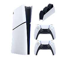 Набір Консоль Sony PlayStation 5 Slim Digital Edition 1TB White Новий + Геймпад Бездротовий DualSense + Зарядний Пристрій