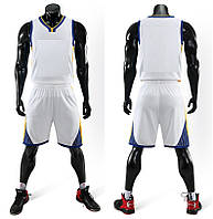 Белая форма чистая майка+шорты Баскетбольная Голден Стейт Golden State Warriors
