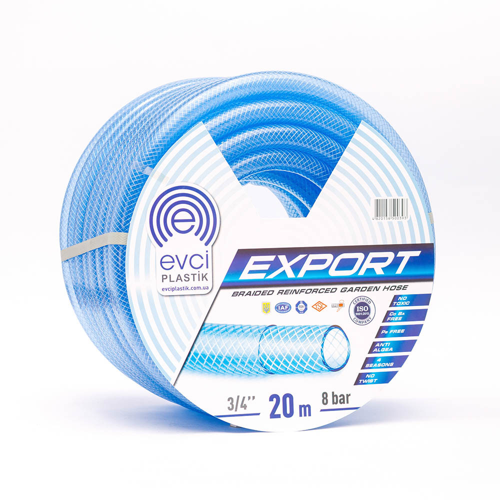 Шланг для поливу Evci Plastik Export ПВХ Ø 3/4", тришаровий, армований, бухта 30 м, фото 1