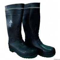 Чоботи чоловічі гумові чорні шахтарські чоботи з металевим носком клас захисту S5
