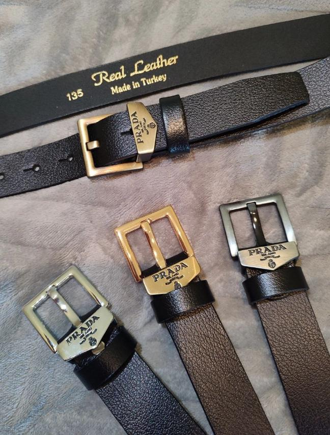 Ремень шкіряний жіночий Prada 30 мм. 931501