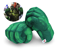 Детские мягкие перчатки в виде кулаков Халка. Большие зеленые перчатки Hulk для подростков