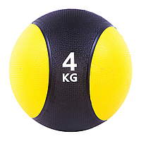 Медбол мяч медицинский резиновый с песком 4 кг 19 см 87034-4