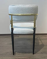 М'яке крісло на чорних ніжках із золотими підлокітниками Korfu (Корфу), фото 8