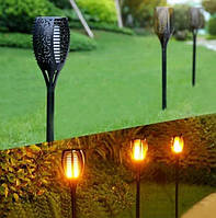 Комплект 2шт. Светильник садовый водонепроницаемый на солнечной батарее с эффектом пламени Led Light