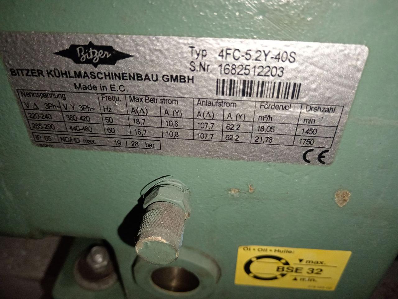 Компресор Bitzer 4FC-5.2Y-40S (Б/У) 18.05 m3/h M(LBP), фото 1