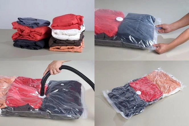 Мешок вакуумный для хранения вещей 50х60см, Пакет вакуум для одежды с клапаном для пылесоса TMK - фото 2 - id-p2106777557