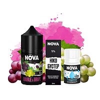 Набір для рідини Nova 30ml 5% Подвійний виноград, сольовий самозаміс, для самостійного приготування