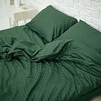 Комплект постельного белья сатин SADA Lux полуторный темно-зеленый (2541)