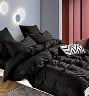 Комплект постельного белья сатин SADA Lux полуторный черный (85556)