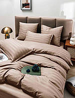 Комплект постельного белья сатин SADA Lux полуторный светло-коричневый (96325)