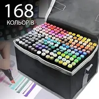 Набор скетч маркеров для рисования 168 цветов touch, Профессиональные фломастеры для скетчинга touch 168 шт TM