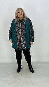 Ошатна легка жіноча вільна водонепроникна  вітровка "Інкерман" з капюшоном  62-64 66-68 70-72 74-76