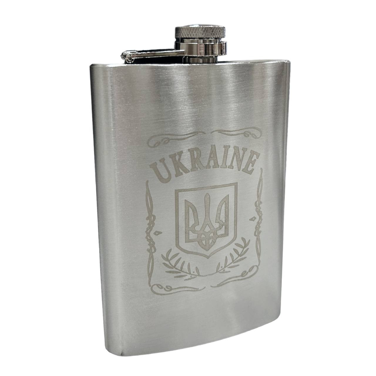 Фляга ЛИДЕР TZ-1993-2 9oz (270мл) Герб України