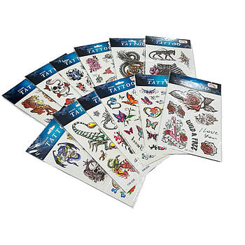 Флеш Тату 13*23см кольорова Tattoo Mix ST1629-1/GW-***