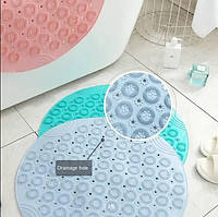 Силиконовый противоскользящий коврик-мочалка в ванну на липучках 55см, Универсальный коврик-мочалка TMK
