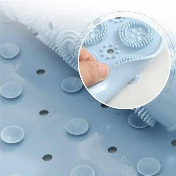 Силиконовый противоскользящий коврик-мочалка в ванну на липучках 55см, Универсальный коврик-мочалка TMK - фото 6 - id-p2106779555