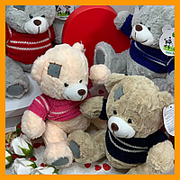 Плюшевий ведмедик тедді оригінал 24 см, маленьке ведмежа м'які іграшки в подарунок на 14 лютого і 8 березня
