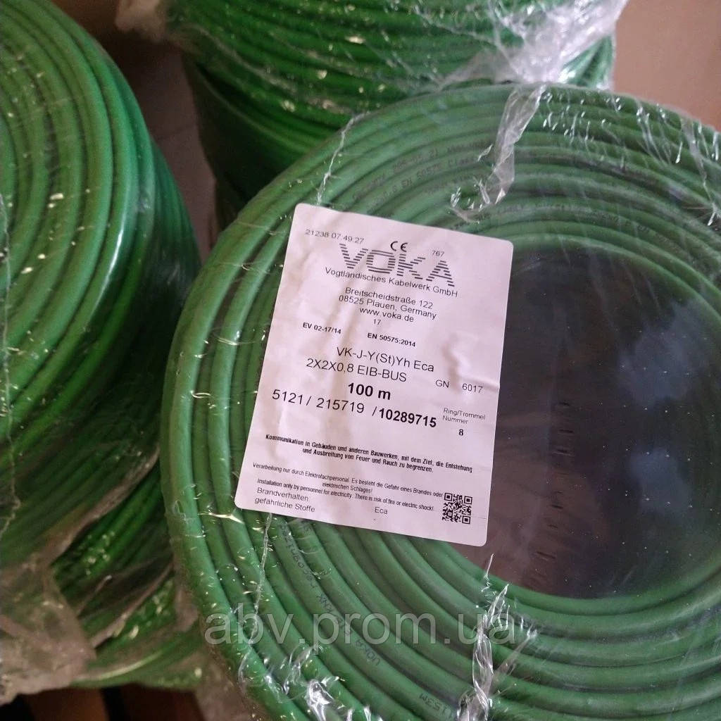 KNX-кабель J-Y(St)Yh 2х2х0.8 зілля 100 м бухта, фото 1