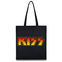 Шопер з принтом kiss 41*39