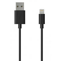 Дата кабель USB 2.0 AM to Lightning 1.0m Cu, 2.1А, Black Grand-X (PL01B) o