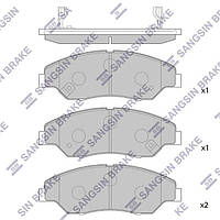 Тормозные колодки дисковые передние, комплект, арт.: SP1118, Пр-во: Sangsin
