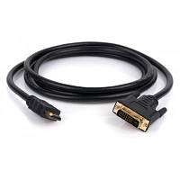 Кабель мультимедийный HDMI to DVI 24+1 3.0m Vinga (VCPHDMIDVI3) o