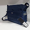 Сумка кросс боді жіноча тканинна crocc body молодіжна один відділ на блискавці через плече синя з кишенями Dolly 663, фото 6