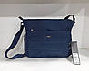 Сумка кросс боді жіноча тканинна crocc body молодіжна один відділ на блискавці через плече синя з кишенями Dolly 663, фото 7