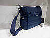 Сумка кросс боді жіноча тканинна crocc body молодіжна один відділ на блискавці через плече синя з кишенями Dolly 663, фото 10
