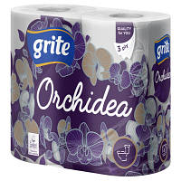 Туалетная бумага Grite Orchidea 3 слоя 4 рулона (4770023348095) o