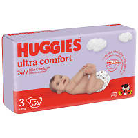 Подгузники Huggies Ultra Comfort 3 (5-9 кг) Jumbo 56 шт (5029053567570) o