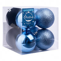 Елочная игрушка Novogod`ko 8 шт, 8 см, голубой (974792) o
