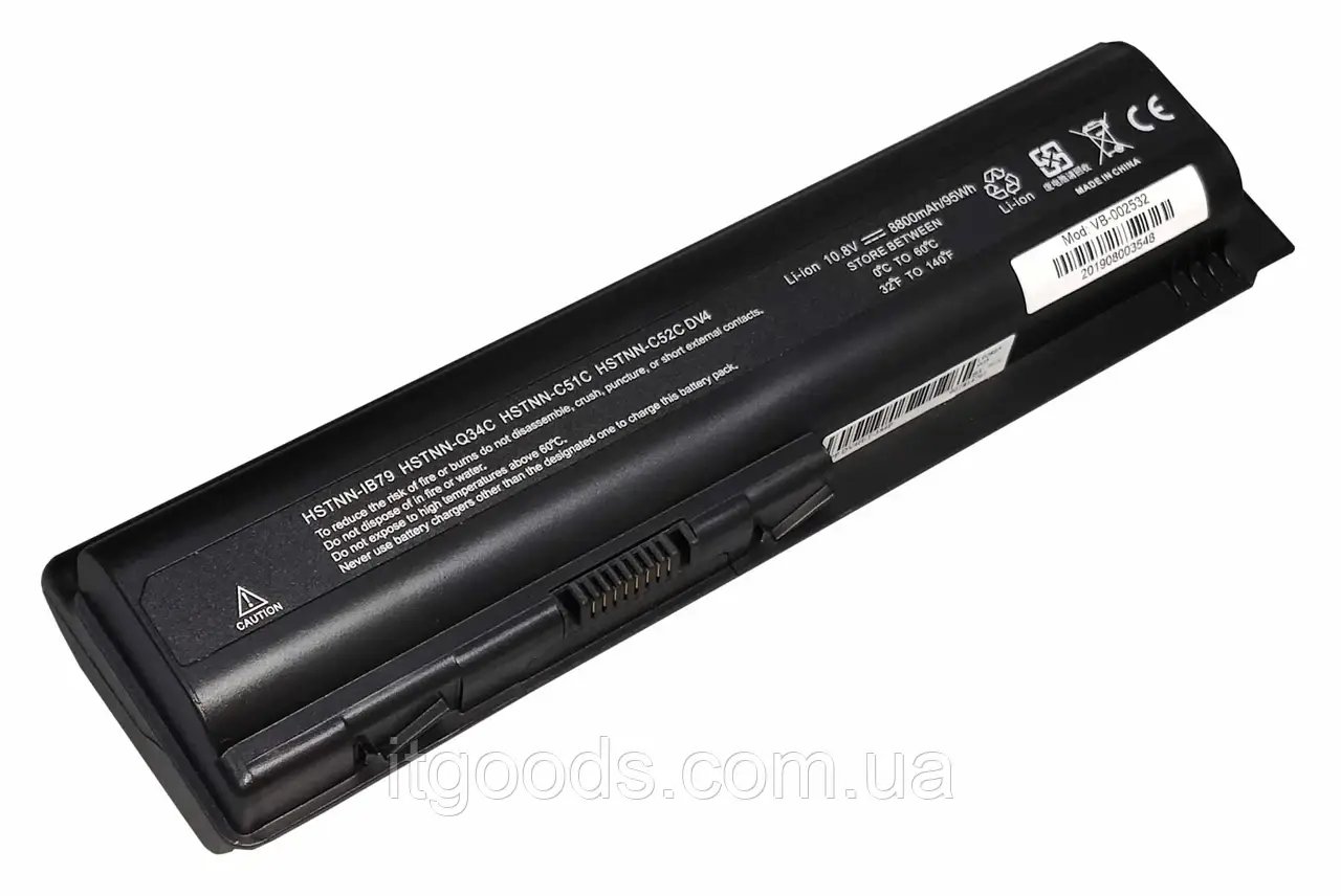 Аккумулятор HP Compaq Presariio CQ50 CQ60 CQ61 CQ70 CQ71 DV4 DV5 EV06055 HSTNN-C52C HSTNN-C53C 8800mAh 98Wh - фото 1 - id-p2106835547