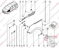 Кронштейн крепления крыла переднего левого Renault Espace 641351600R 462623061R