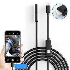 Ендоскопічна камера W400-B IP68 для iPhone, iPad, iOS Lighting Ø 5.5 мм 1 мм жорсткий
