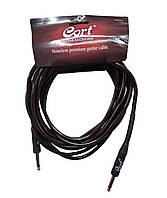 CORT CA525 BK Готовий інструментальний кабель 1/4" Jack - 1/4" Jack, 4.5м