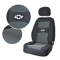 Чехлы сидений Chevrolet Laccetti / Daewoo Gentra "АвтоСвит" полный комплект, черные с серой вставкой