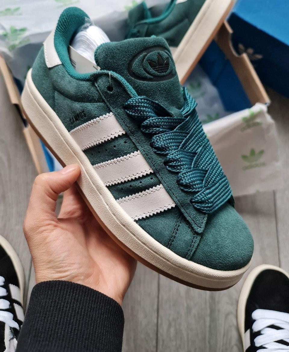 Замшевые Кроссовки Adidas Campus 00s Green Зеленые Адидас Кампус ...