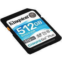 Карта памяти Kingston 512GB SDXC class 10 UHS-I U3 Canvas Go Plus (SDG3/512GB) o