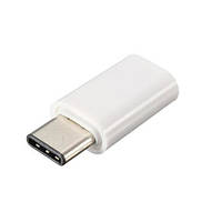 Переходник Kingda S0626 USB 3.1 Type-C Male/Micro USB Female OTG white