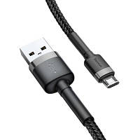Дата кабель USB 2.0 AM to Micro 5P 2.0m 1.5A grey-black Baseus (CAMKLF-CG1) o