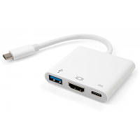 Концентратор Vinga Type-C to HDMI+USB3.0+Type-C PD (VCPATC2HDMIUSBPDWH) o